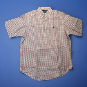 Polo Ralph Lauren Blake Button Up Vintage Red Plaid Shirt Large L Blue Pony Mens